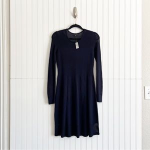 Ann Taylor Size XS Navy Blue Long Sleeve Dress